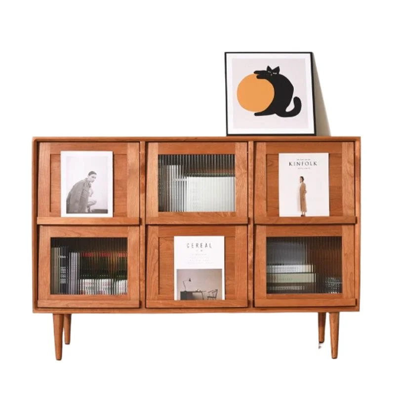 

White oak cherry wood solid wood dining side cabinet bookcase simple magazine cabinet living room locker locker