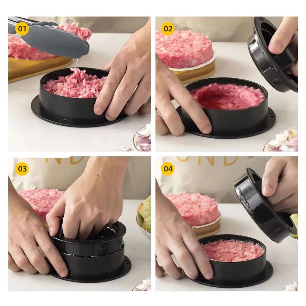 Burger Press Non-Stick Hamburger Burger Press Beef Grill Food-Grade ABS Hamburger Helper Meat Press Cutlets Patty Maker Mold