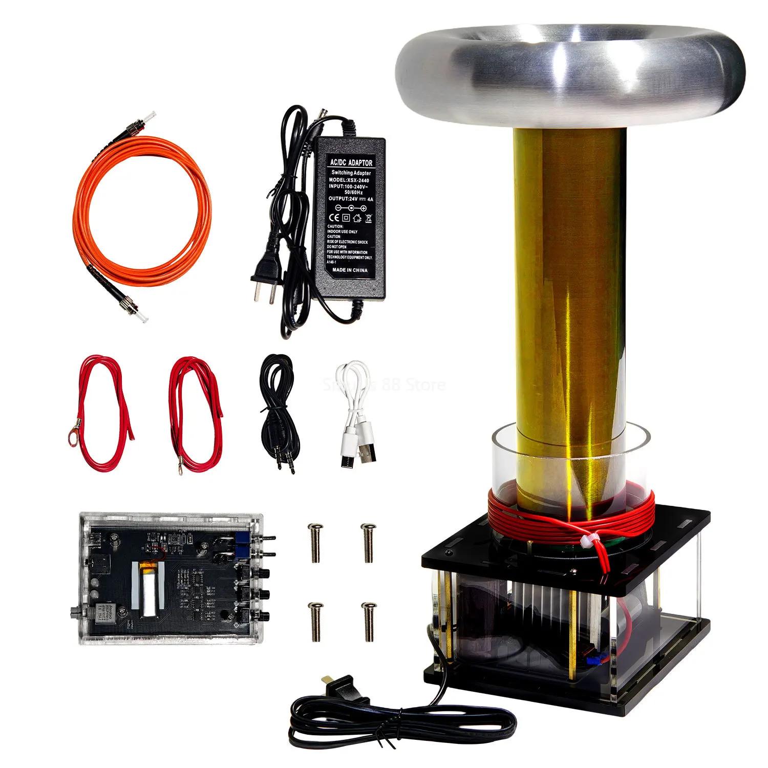 Electric Coil Induction Arc Music Coil DIY Kit Large Finished Product Pulse High Voltage High Power Scientific Experiment Model