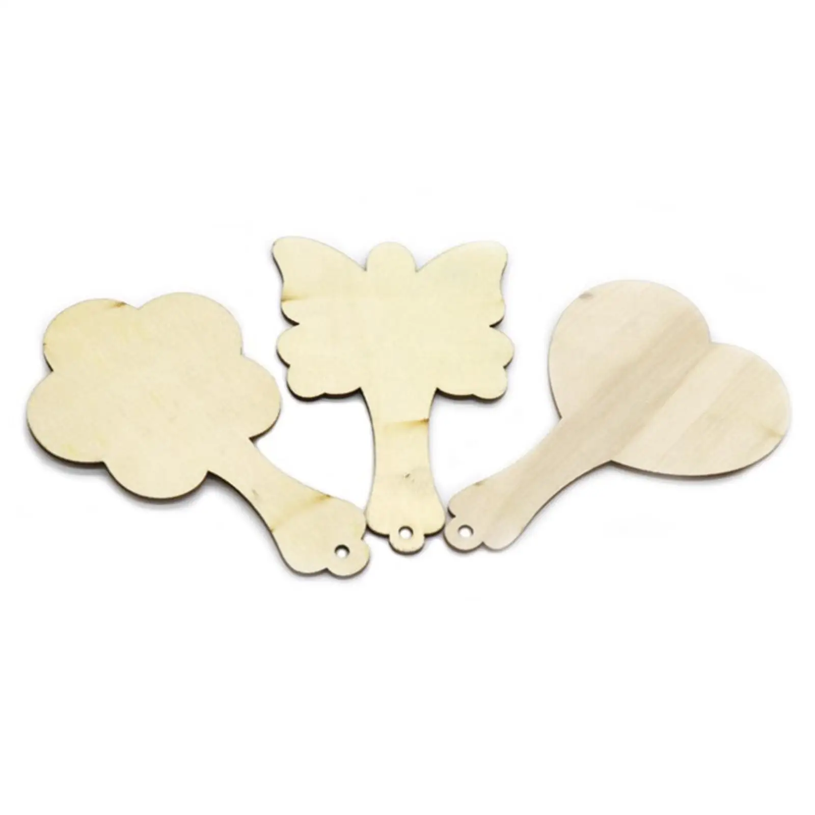 10 stuks draagbare make-upspiegel compacte ongeverfde onvoltooide houten spiegel voor doe-het-zelf ambachten