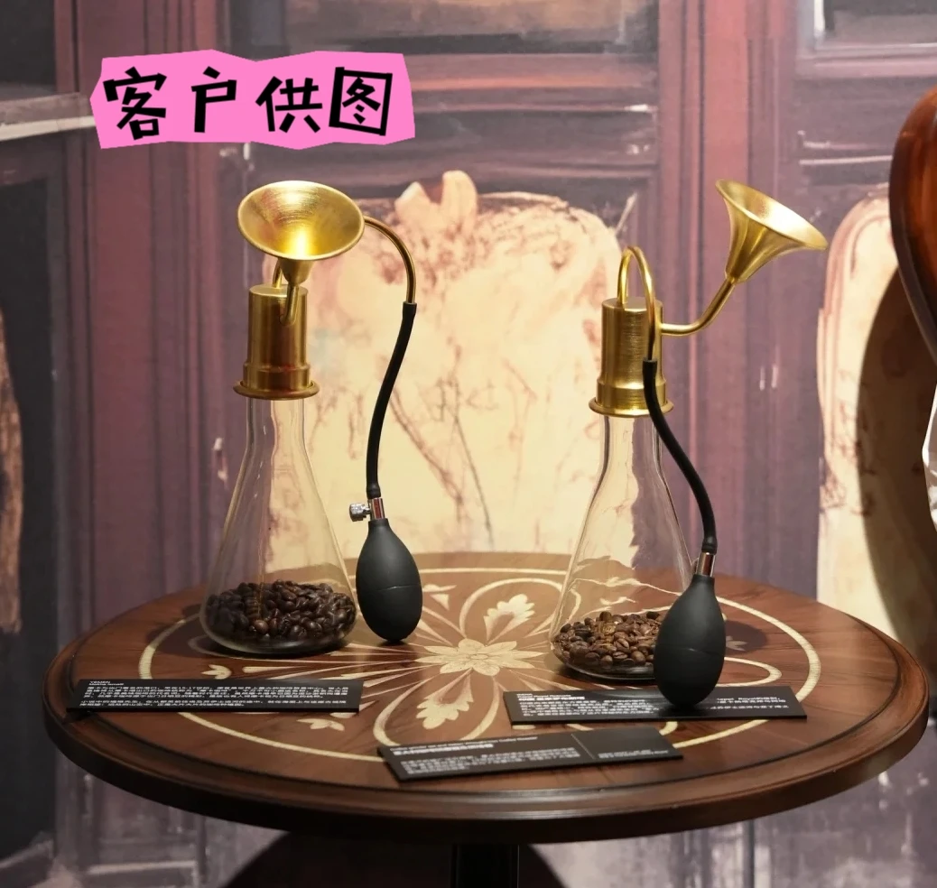 YANDER Red Copper Fragrance Smell Bottle Perfume Smell Brass Bottle Display Stand Spa Aroma Bottle Wine Tea Scent Release Bottle