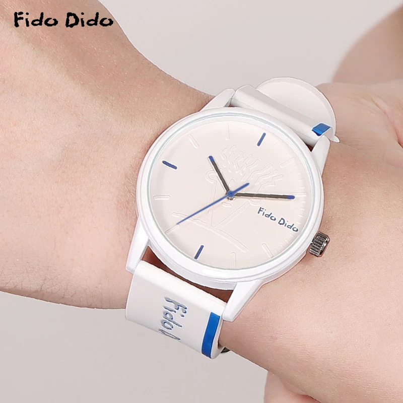 Fido Dido Couple Watch - Silicone Band | 50M Waterproof | Japan Movement | Sports Unisex | FD2310-906