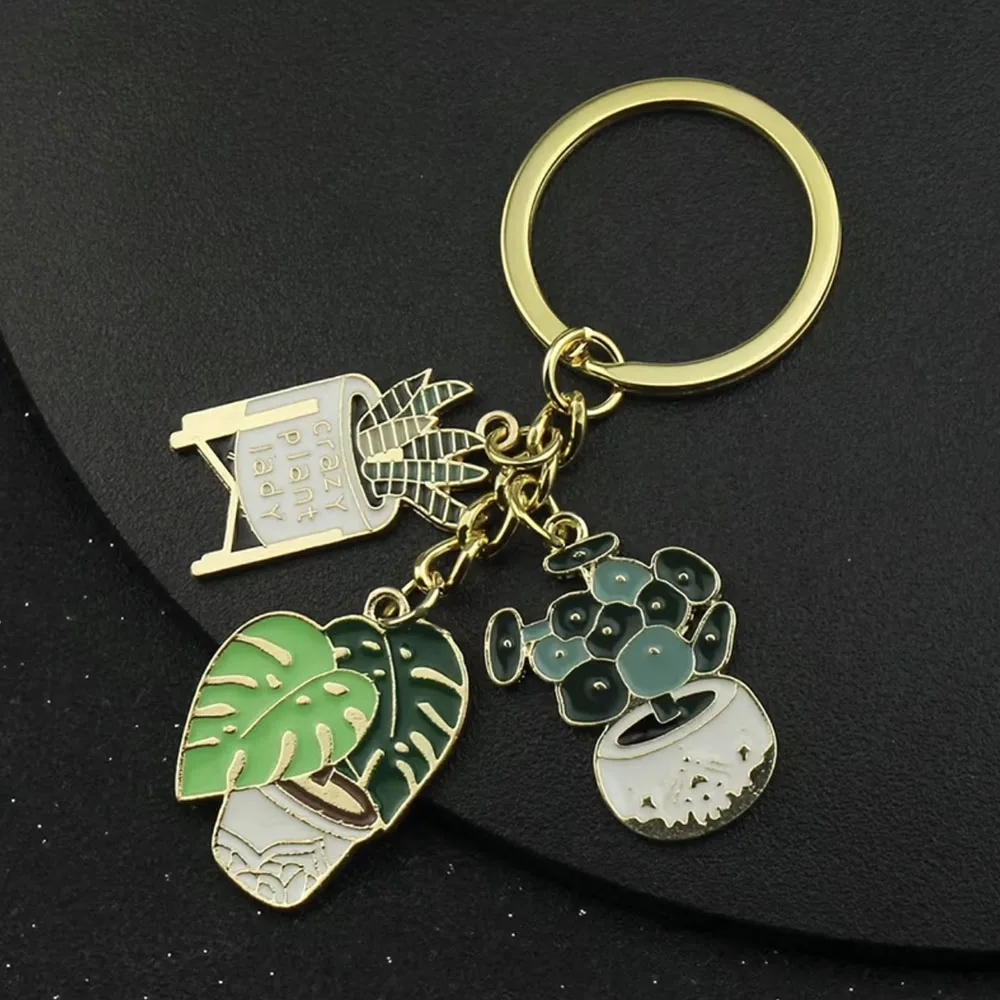 Verrückte Pflanzengirl-Schlüsselanhänger: Monstera-Sukkulenten-Anhänger als Geschenk für Pflanzenliebhaber, Pflanzenmama-Taschenaccessoire – Detail 1