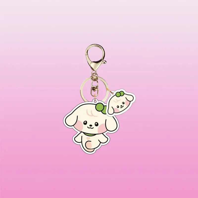 Korean Girl Group Yujin Gaeul Wonyoung LIZ Cartoon New Acrylic Keychain Bag Pendant Accessory Jewelry Star Peripherals Keyring