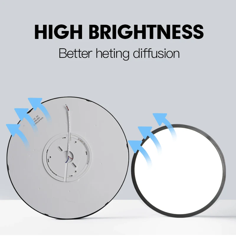 Modern minimalist LED ultra-thin knob installation dimming ceiling light with three color variations and remote control circular