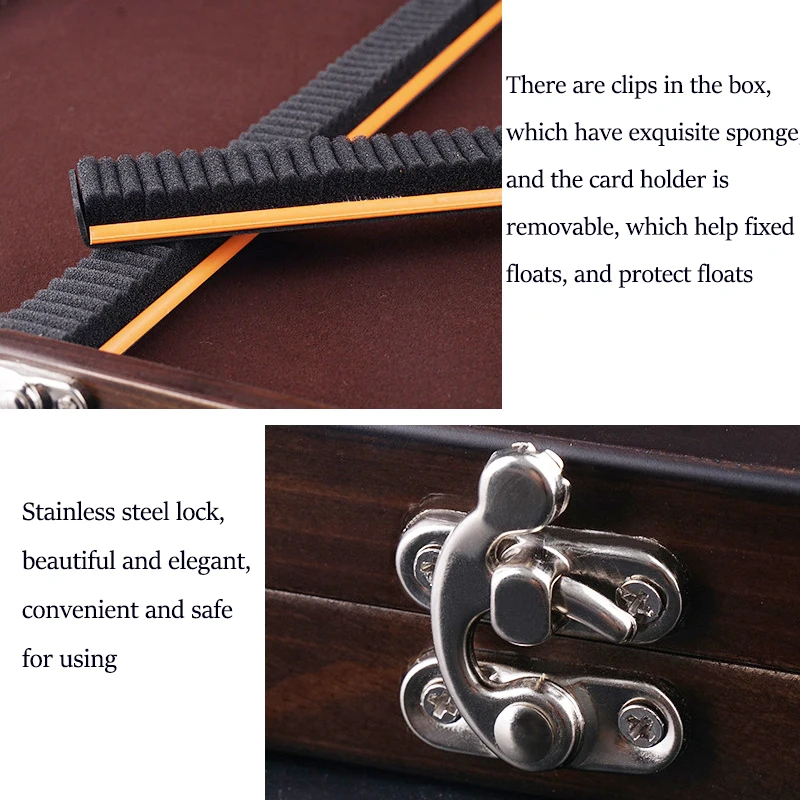 1 Piece Fishing Floats Sample Display Box Paulownia Wood Water Resistance Float Coat Float Protection Case Fishing Accessories