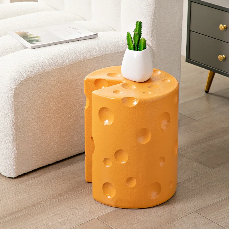 

Cartoon creative cheese corner a few low stools online celebrity ins living room decorative ornaments leisure stools sofa edge a