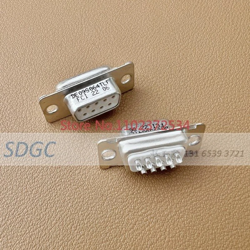 

10PCS-DE09S064TLF genuine spot D-sub connector female DB9 welding AMPHENOL