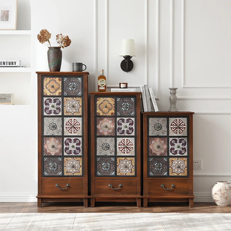 French Vintage Living Room Cabinets Unique Aesthetic Elegant Premium Living Room Cabinets Chic Textured Meuble Furniture Home