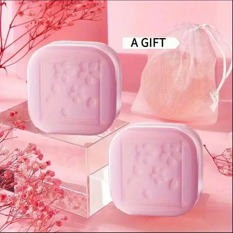 Niacinamide Cherry Blossom Fragrance Soap with Essential Oil Acne Removing Hand Cleansing Soap Oil Control Refreshing Hand Soap