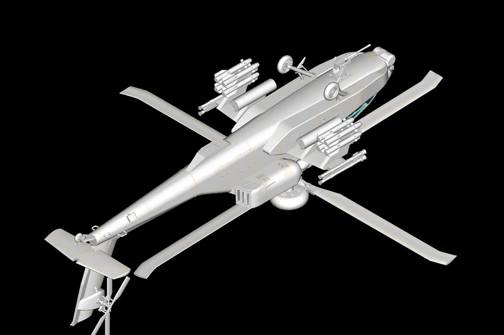 Hobbyboss 87219 1/72 US AH-64D Apache Longbow Helicóptero Armado Brinquedo Colecionável Militar Kit de Modelo de Construção de Montagem de Plástico