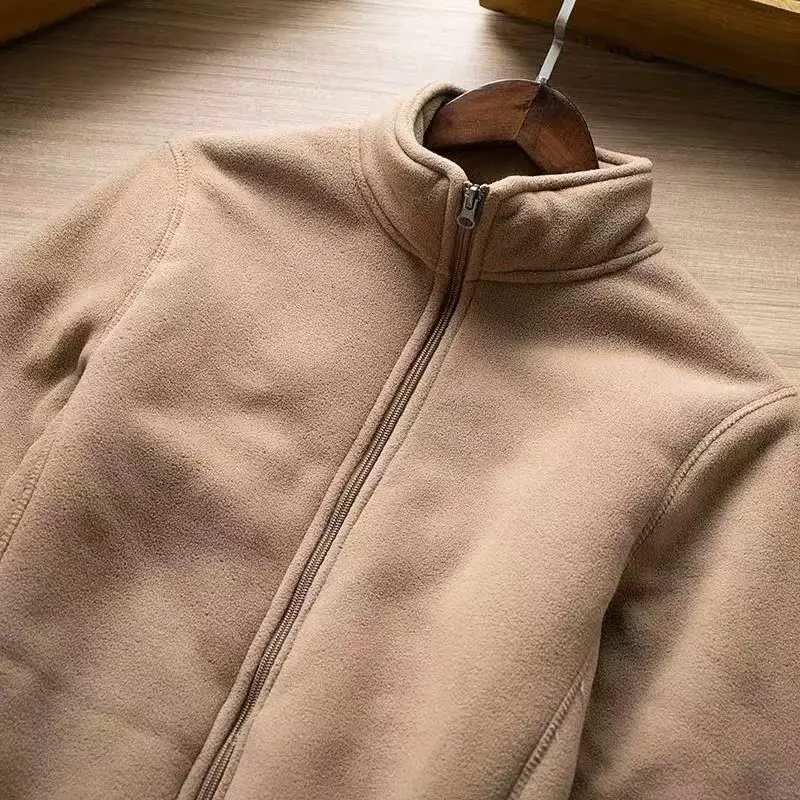 

Double-Sided Fce Stand-Collar Jaet Men's Autumn Winter Warm Fce Lined Windbreaker Cotton Jaet Youth Faion