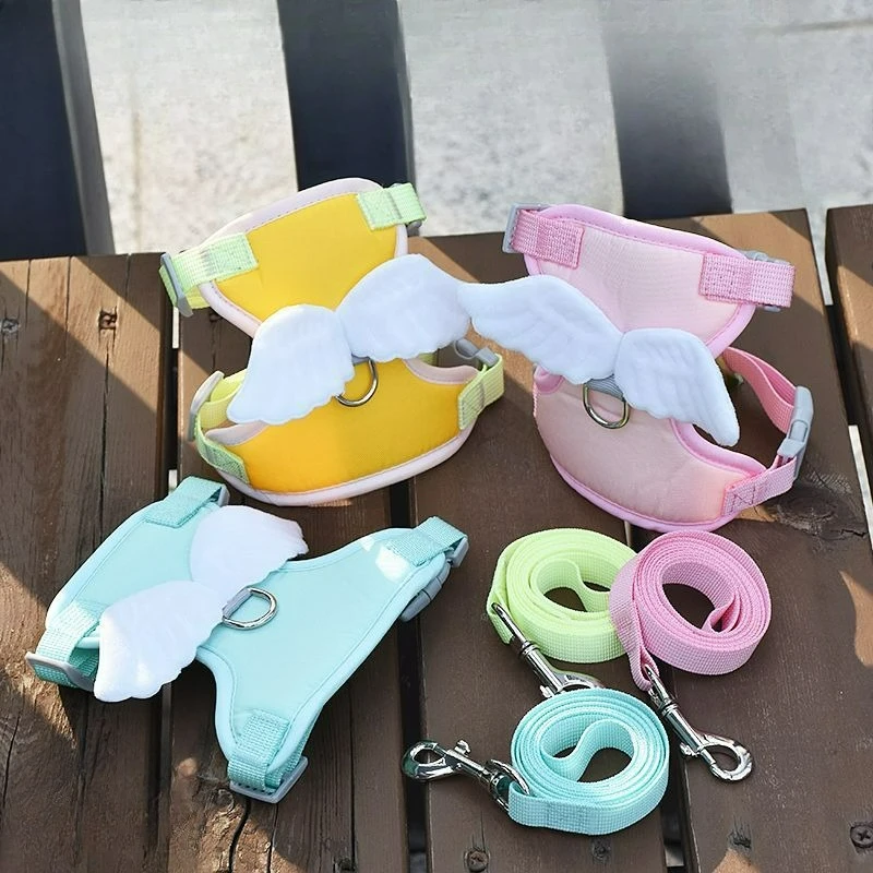

Colorful Lightweight Dog Harness for Small Breeds -Dopamine Style Breathable No-Pull Pet Vest with Leash Comfortable Outdoor Use
