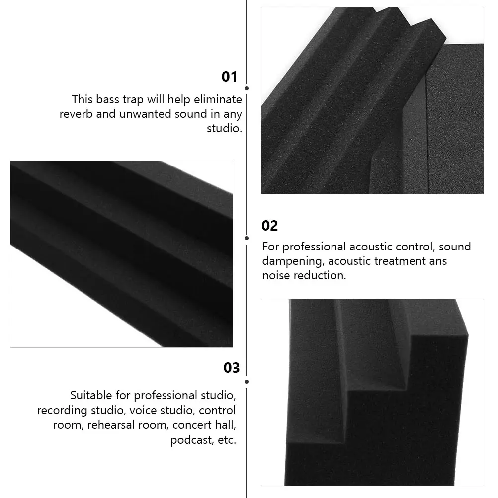 

Sound Absorbing Foams Wall Panel Bass Trap Acoustic Material Studio Recording Room Treatment Tile Supplies