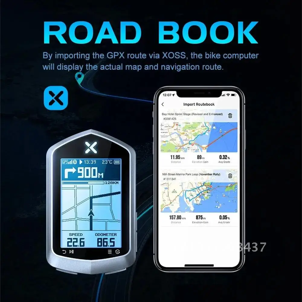 XOSS NAV Plus NAV2 NAV+ Bike Computer GPSBicycle Riding Cycling Map Route Navigation MTB RoadWireless Speedometer Odometer