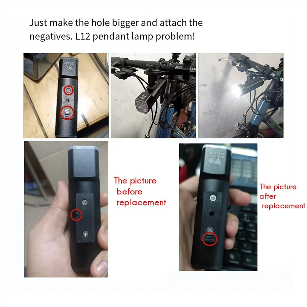 ABPF Bicycle Headlights Holder for BL12 1000LED Adjustable HeadLight Lamp Bracket Bike Accessories Set B - view 3