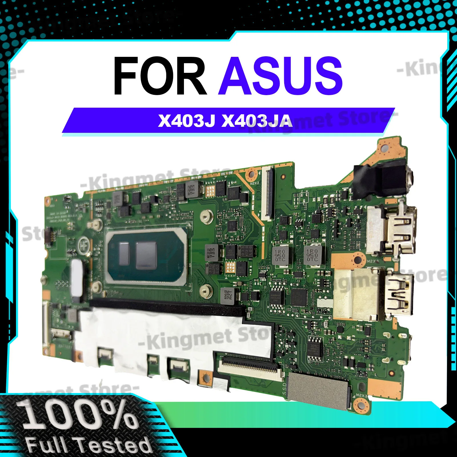 

X403JA Laptop Motherboard For ASUS VivoBook X403JA X403J S403JA Notebook Mainboard With 10th Gen I3 i5 i7 tests OK fast shipping