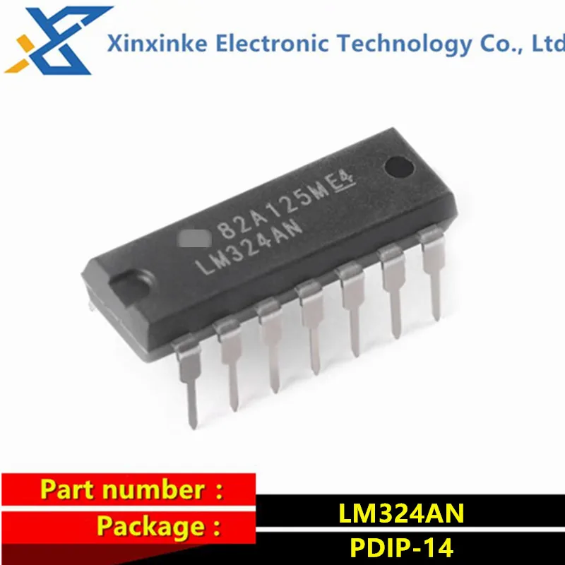 

10PCS LM324AN DIP-14 Operational Amplifiers Op Amps Quad General Rail-to-Rail Amplifier ICs Brand New Original