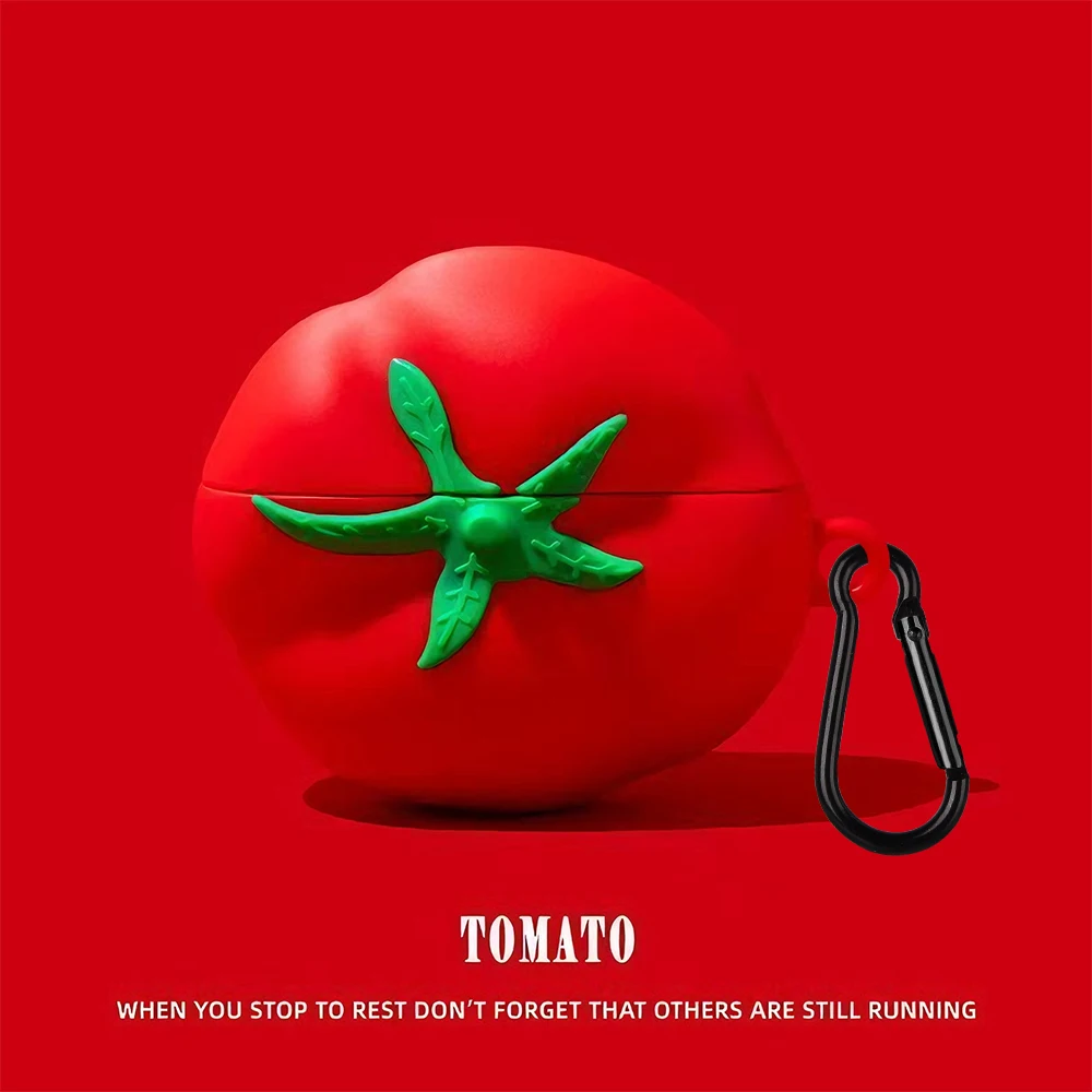 Für AirPods Pro 3 Schutzhülle für AirPods 4 3 Pro2 Kopfhörerhülle Zubehör Weihnachts-Tomatenrot Farbige Hartschale Geeignet