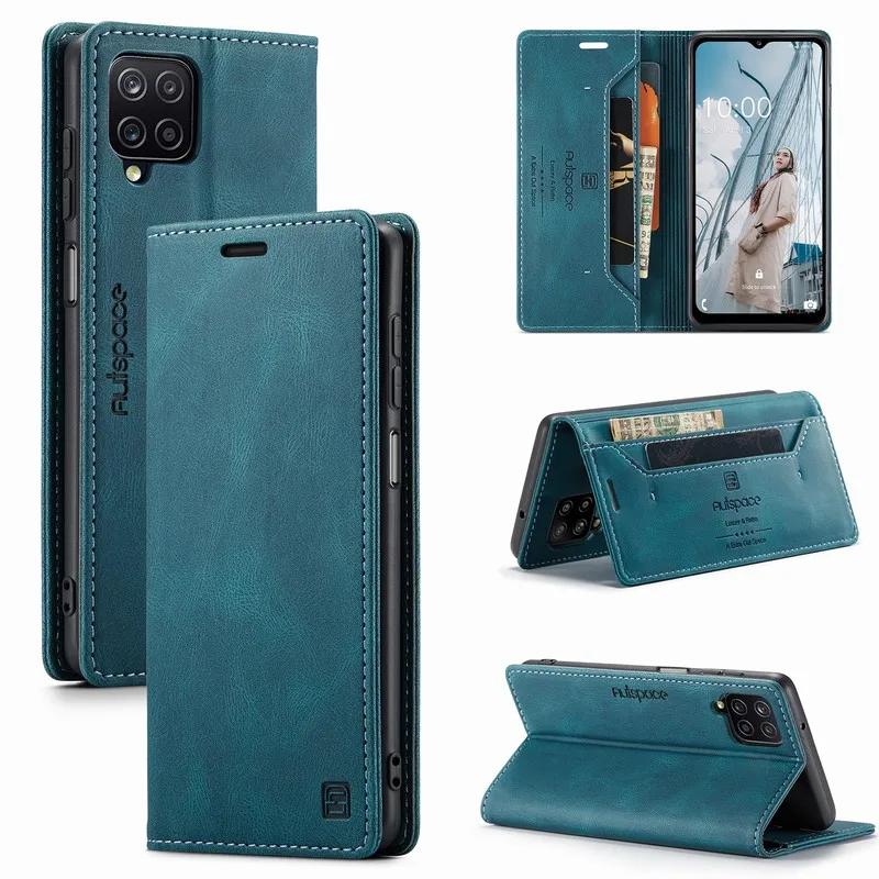 

Flip Leather Wallet Case For Samsung Galaxy A12 A22 F42 A42 A52 A72 A14 A33 A53 A73 A54 A34 M33 M53 M21 A52S 5G Phone Case Cover