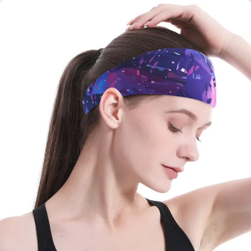 Sports Headbands Sweatband Stretch Elastic Fitness Gym Running Yoga Hair Bands Non-slip Outdoor Sports Tennis Headwrap Headwear