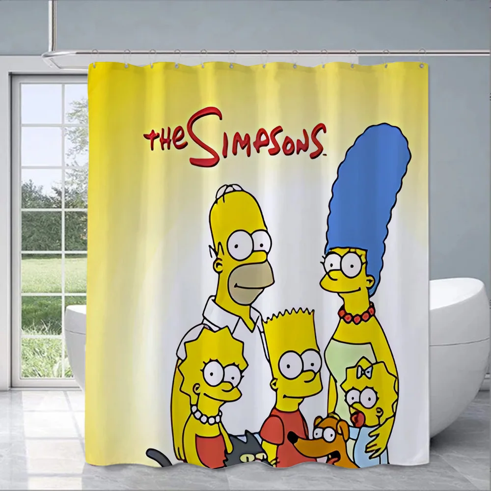 The S-Simpsons Shower Curtain Waterproof Polyester Fabric Paint Colorful Bath Curtains Home Bathroom Decor Curtain With Hook