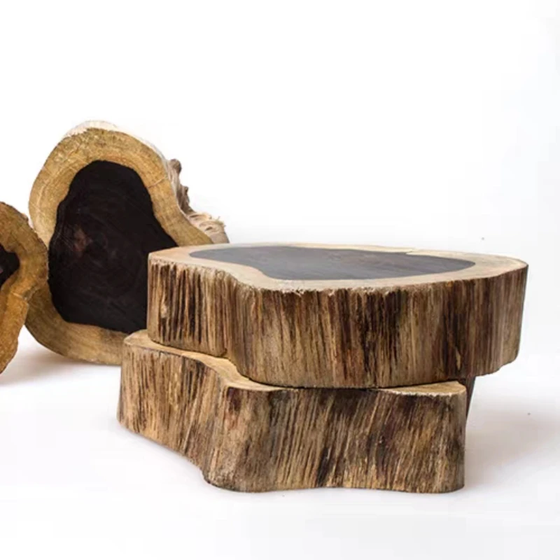 

1pcs Wood Coasters Table Cup Mat Kitchen Mat Pad For Bar Cocktail Length 22 -23cm & Height 3cm Noble Ebony Wood Slices Barware