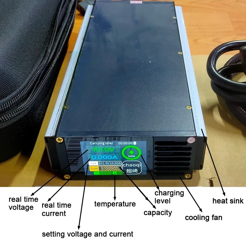 Current Voltage Adjustable Smart  Lithium Battery Charger Bluetooth 48V 60V 72V 84V 96V 120V 144V 168V 50A 60A 30A 20A