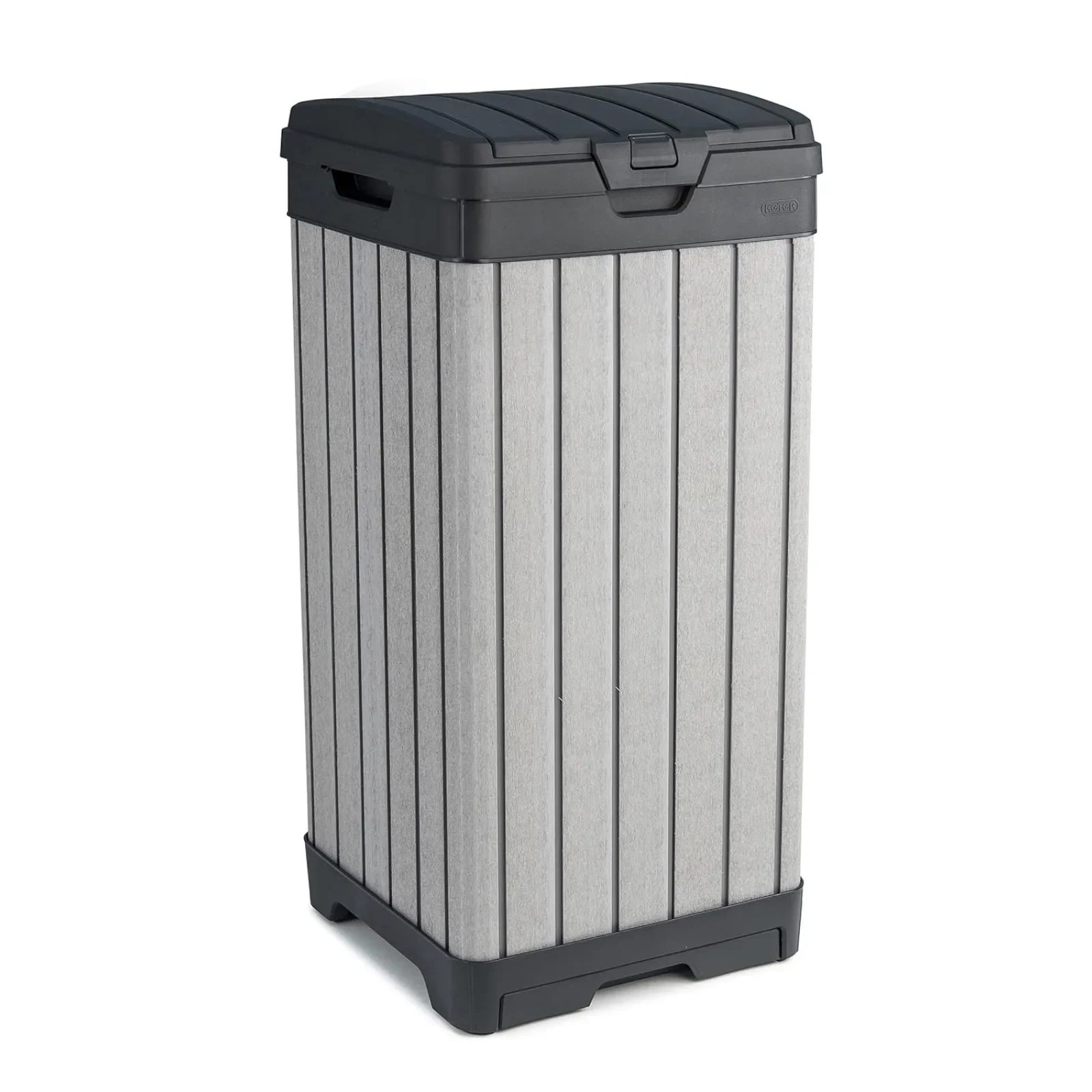 US Rockford Resin 38 Gallon Trash Can with Lid and Drip Tray for Easy Cleaning-Perf