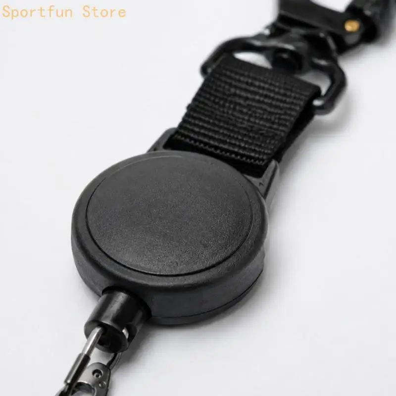 Black Retractable Gear Tethers Lanyards for Small Tool, Badges, and Access Card with Extend-and-Return Cord Action X7JD