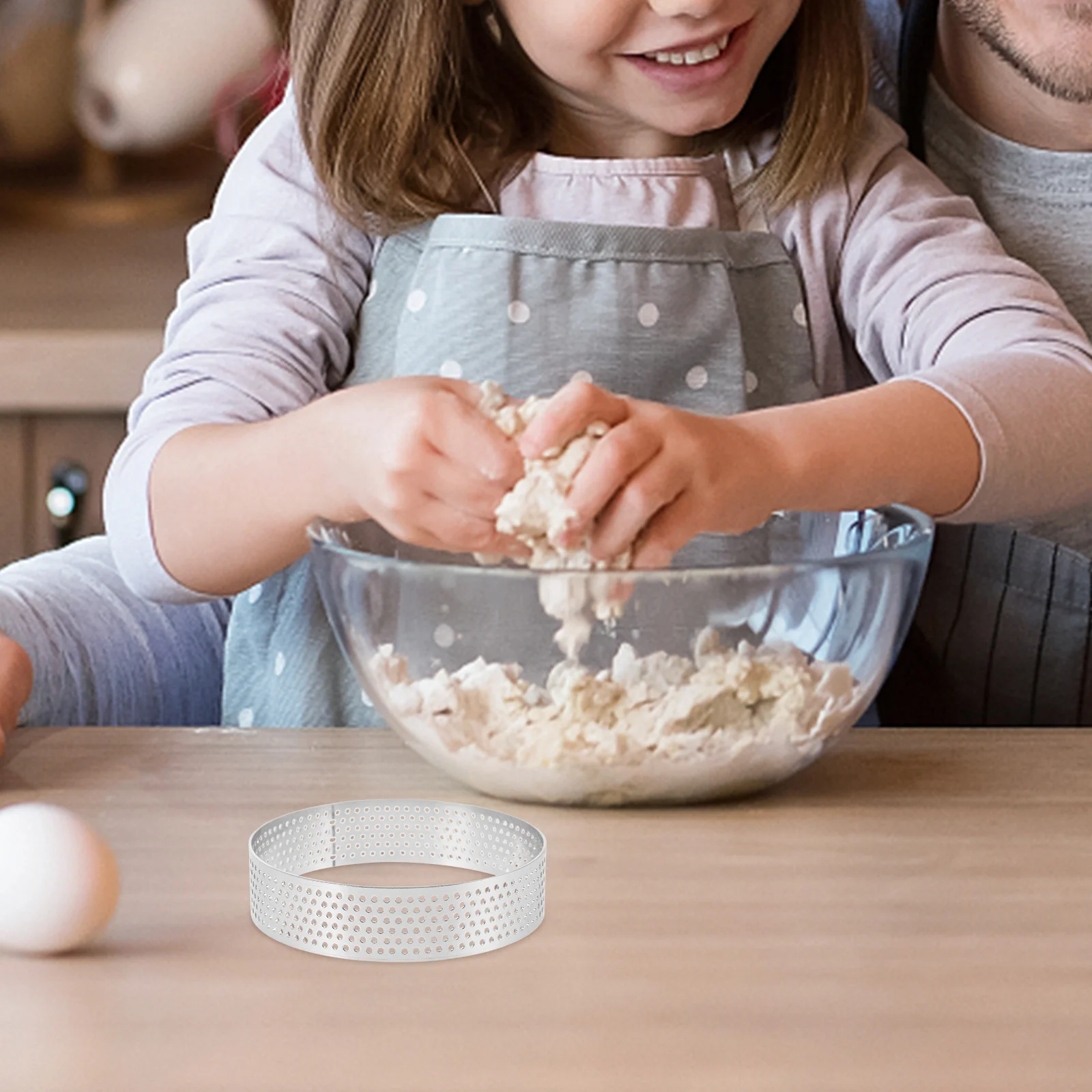 

6pcs Stainless Rings 8Cm Round Mousse Cake Mold Dessert Baking Mold Non-Stick Baking Tool For Home Bakery Diy Kitchen Gadget