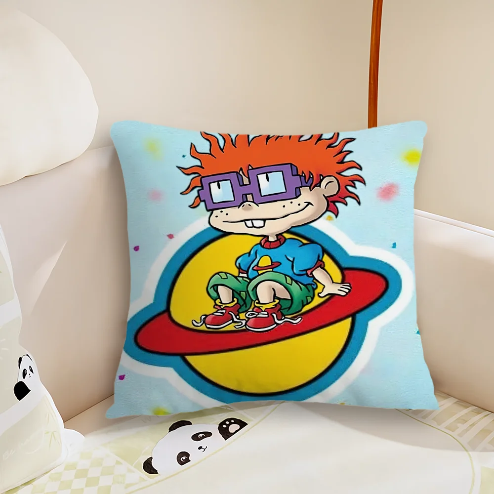 Cartoon R-Rugrats Pillow Case Living Room Sofa Cushion Cover Suitable For Home Bedroom Room Decoration