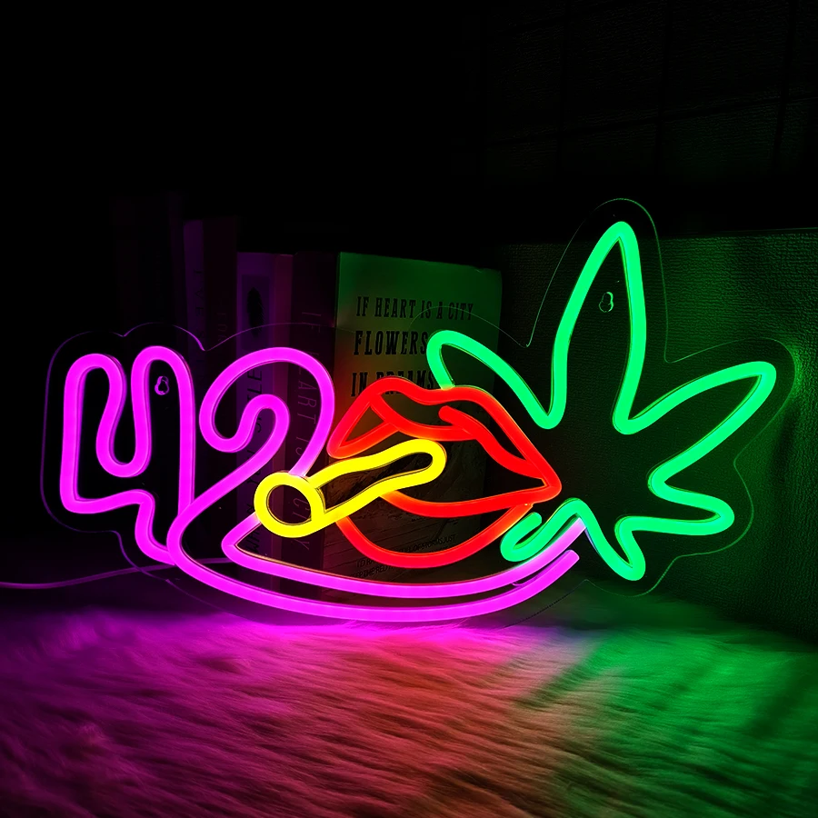 

Green Leaves Neon Sign, Color Led Icon Usb Powered Switch, Used For Art Decor In Game Rooms, Beer Bars, Man Caves And Clubs.