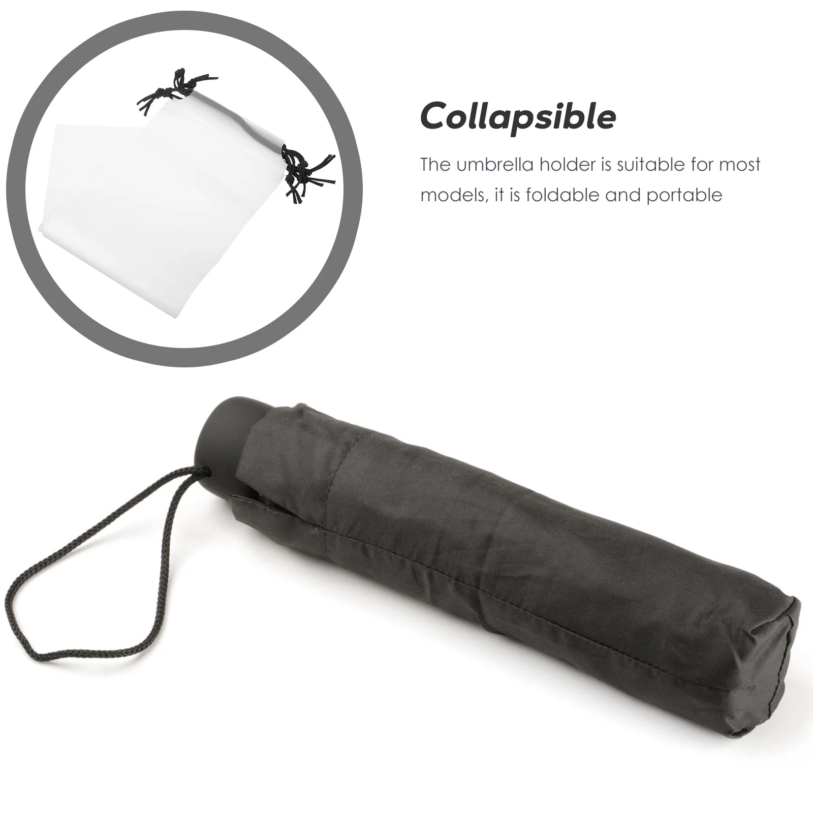 

4Pcs Wet Umbrella Storage Bag Water Absorbing Eva Material Foldable Portable Drawstring Umbrella Carrier for Outdoor Use