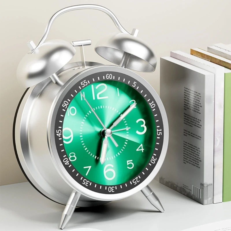 Portable Mini Alarm Clock Retro Round Double Bells Desk Table Clock Bedroom Home Drop shipping