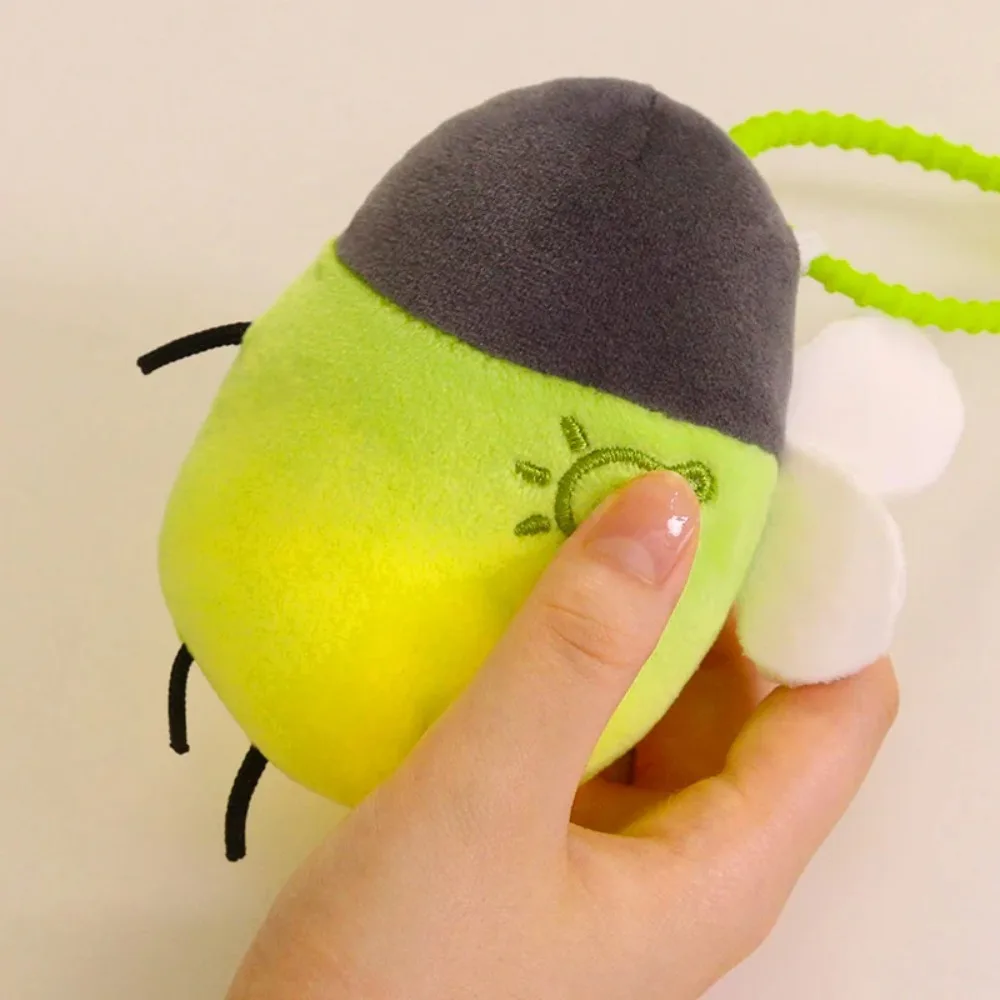 Cartone animato carino luminoso lucciola giocattoli di peluche carino ciondolo ragazza cuore decorazioni per la casa bellezza di Natale borsa delicata portachiavi regalo di compleanno