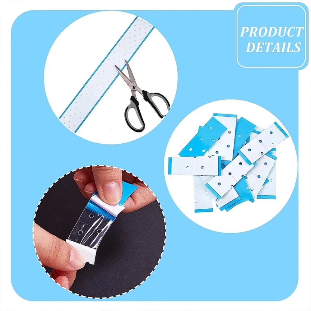 5/10/20 pc Double-Sided Wig Tape Strips with Breathable Holes - Long, Strong Hold Hair Extension Adhesive image 2