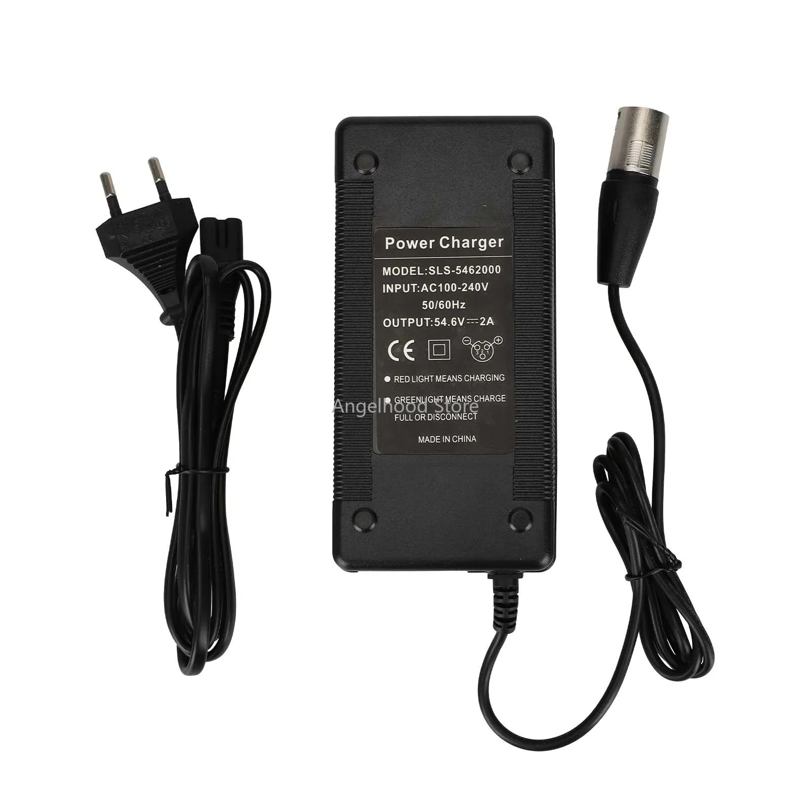 

3-контактное зарядное устройство европейского стандарта 54,6 В, 2 А, аксессуар для шнура питания для электрического велосипеда и электрического скутера, аксессуары для зарядного устройства