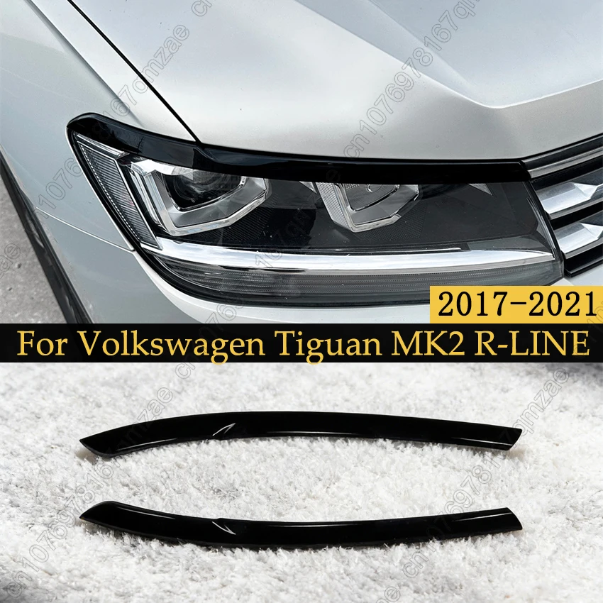 

1 пара накладок на фары из ABS-пластика для VW Volkswagen Tiguan MK2 европейской версии 2017-2021, декоративные накладки на фары, стильный декор