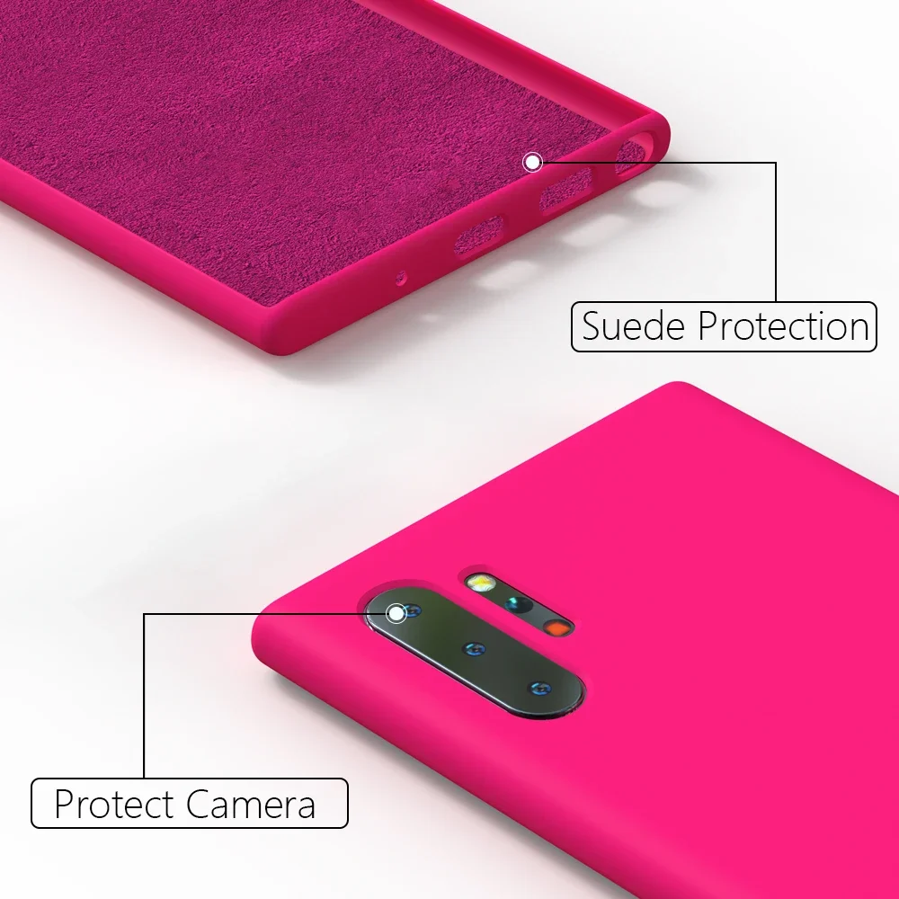 For Samsung Galaxy Note10Plus Case High Quality Silky Silicone Cover Silky Touch Protective Shell Note10 Note10+