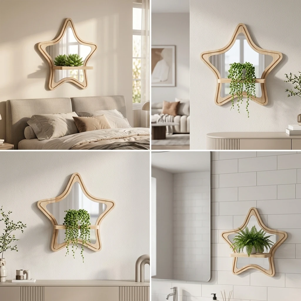 Macetero Colgante de Pared con - Home Decor Mirror reseña y precio