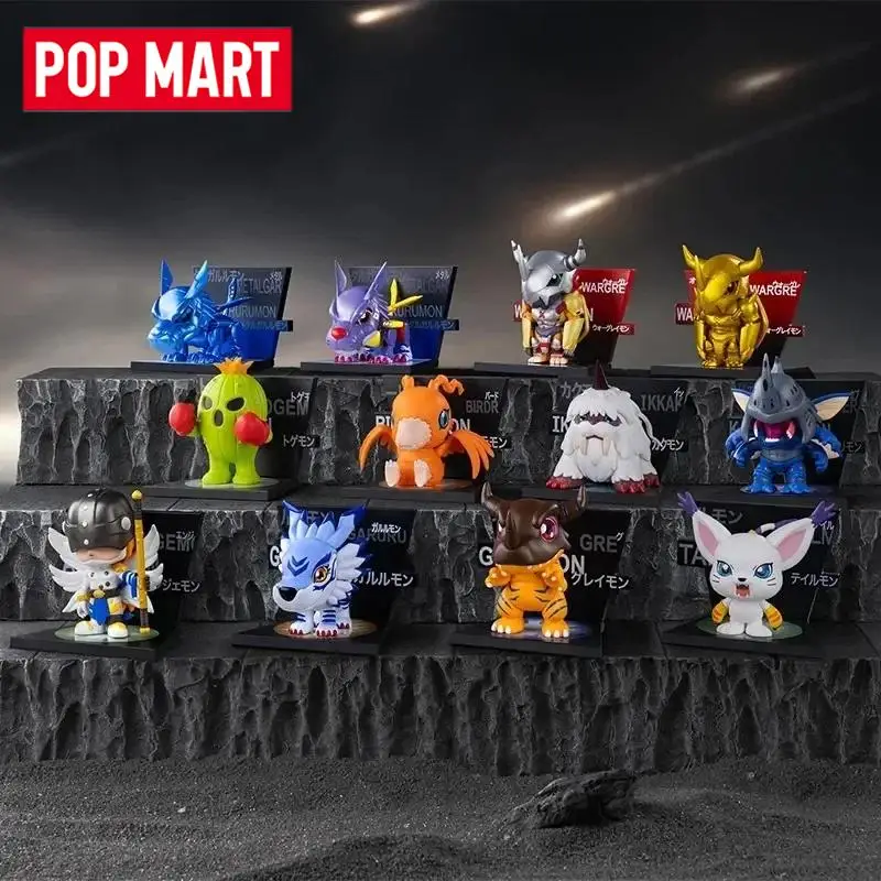POP MART Digimon Adventure Fridge Magnet Series 100% Original Blind Box Surprise Toys Mystery Box Cute Anime Action Figure