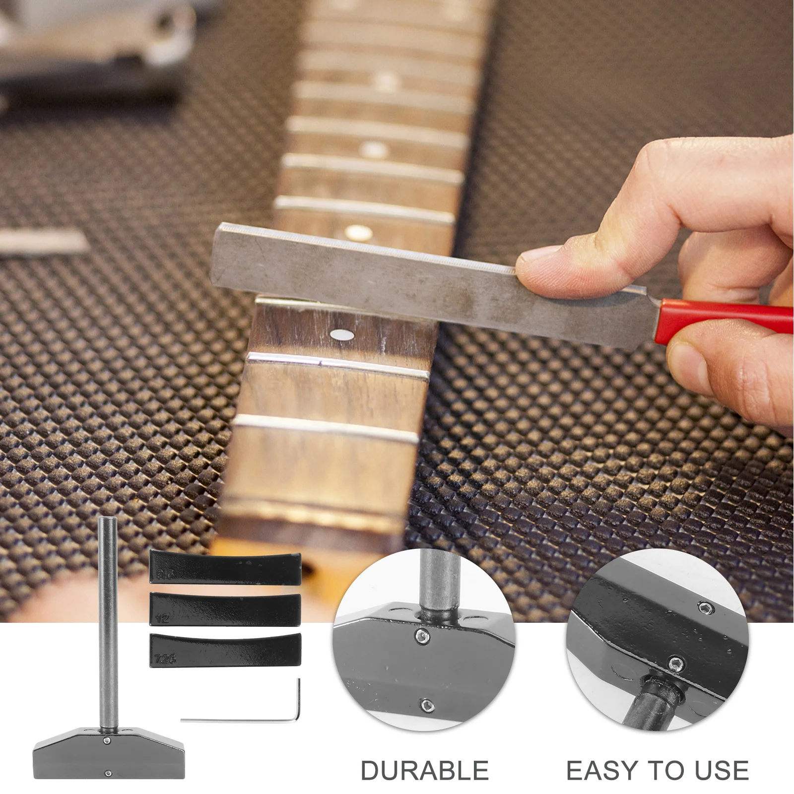 

1Set Guitar Fret Install Tool High Quality Alloy Fret Press Caul for Accurate Fretting Guitar Repair Pressing Tool