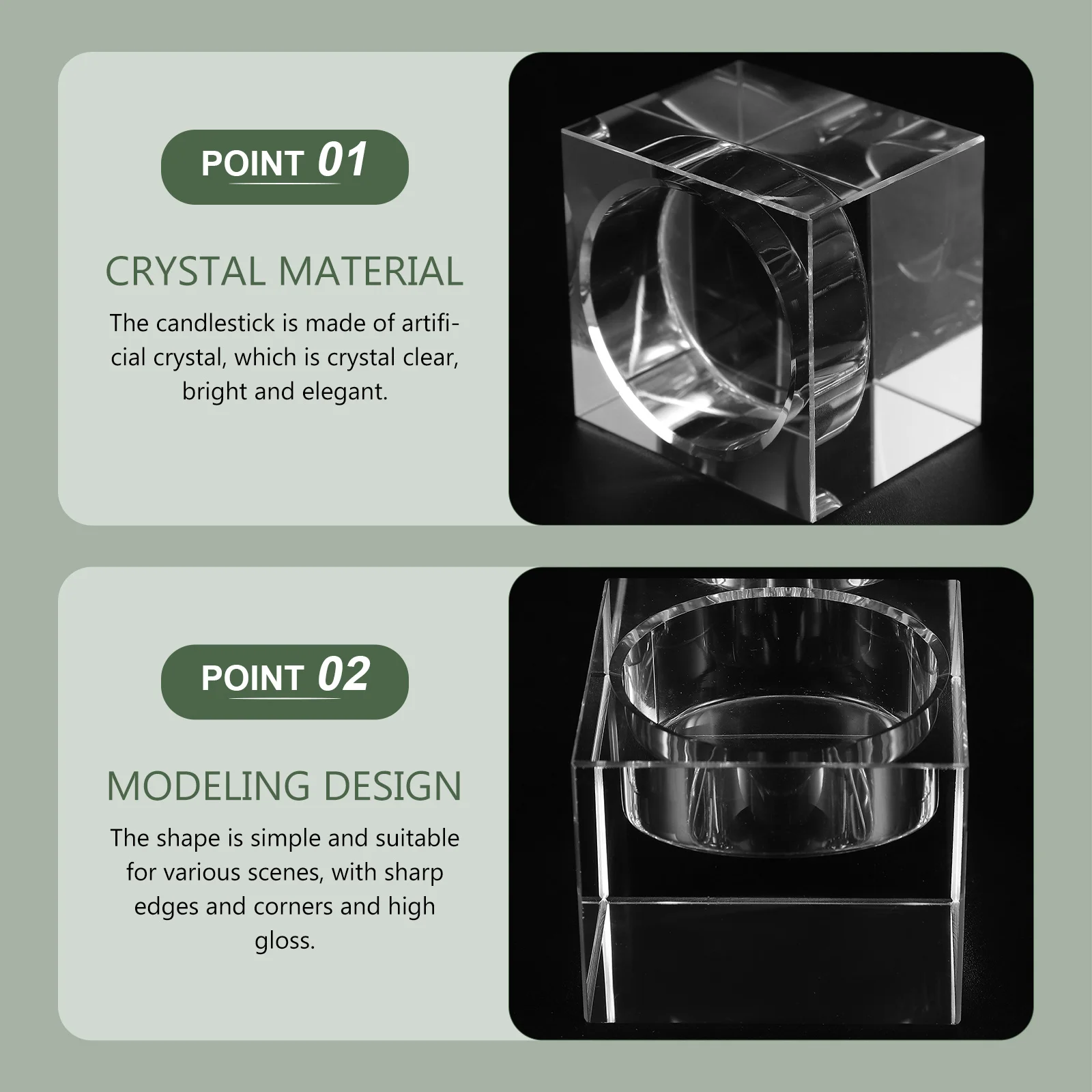 

3Pcs Crystal Holders Votive Tealight Stand Romantic Wedding Birthday Table Centerpiece Decor Holder