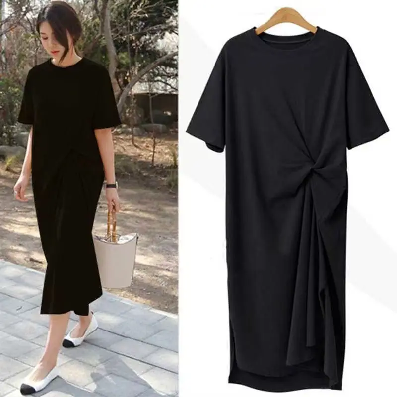 summer leisure time dresses Womens Elegant O-neck Colorblock Mermaid Wear Work Office Party Sheath Pencil easy long Dress