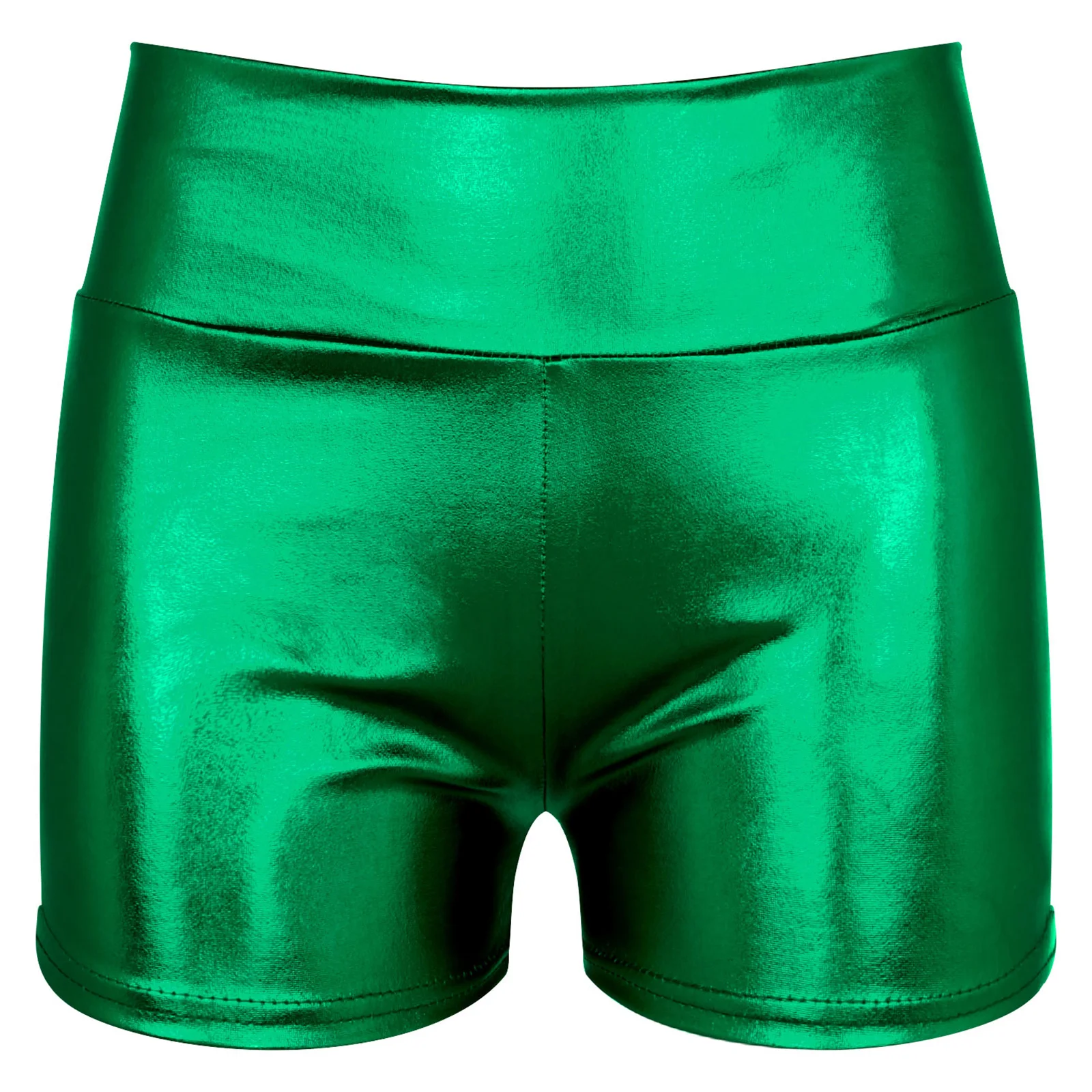 High Waist Short Pants Womens Ladies Patent Leather Hot Shorts Clubwear Metallic Shiny Rave Shorts Rave Festival Party Bottoms