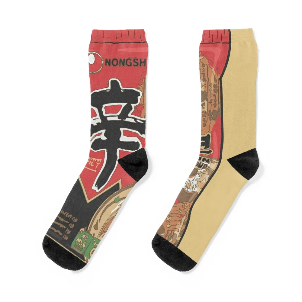

Nong Shim Ramyun Socks cotton anti-slip bright garter Christmas Socks For Man Women's