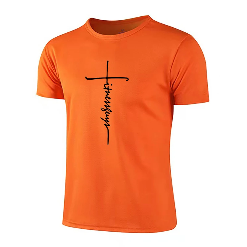 

Running Sport Casual Men's T-shirts Gym Bodybuilding Fitness Muscle Short Sleeves Top Summer Mesh Breathable Quick Dry Clothing