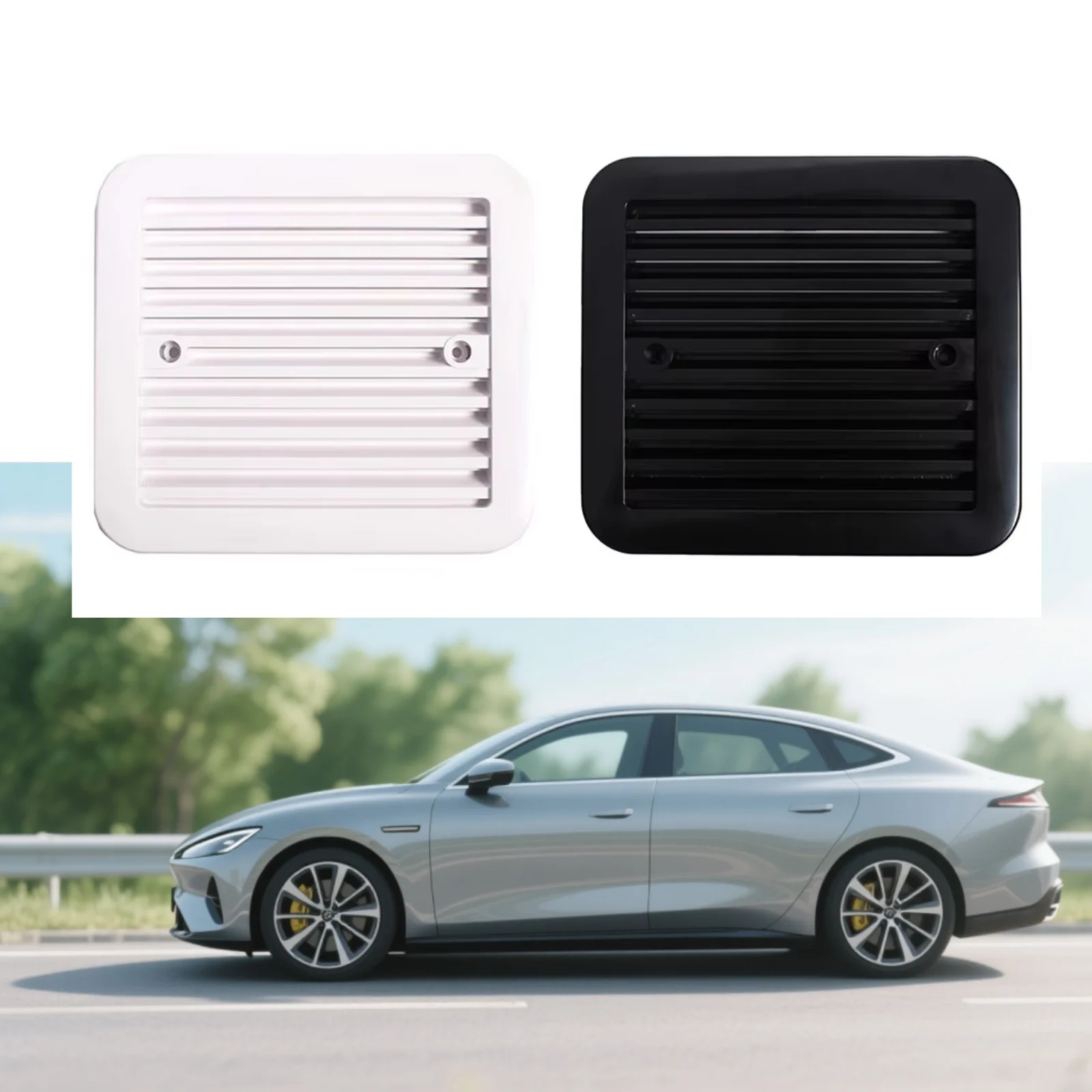 

Автомобильная решетка охлаждающей жалюзи 205*186 мм для автофургонов, яхт, вентиляционная решетка, боковая решетка с двойным окном, решетка холодильника