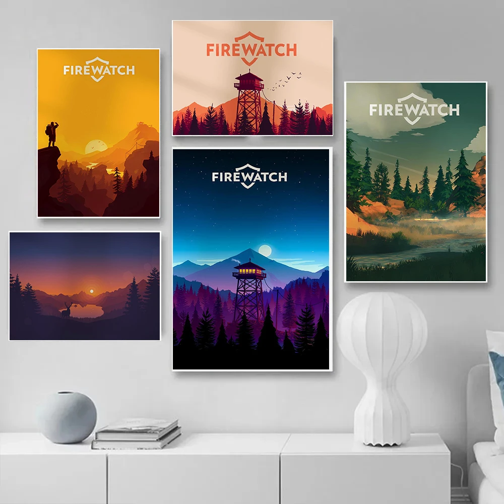 Classic Exploration Game Firewatch Posters Pop Walking Simulation Prints Canvas Painting Wall Art Picture Home Living Room Decor
